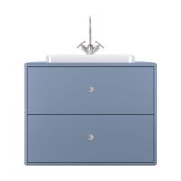 Svetlomodrá závesná skrinka s umývadlom bez batérie 80x62 cm Color Bath – Tom Tailor
