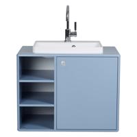 Svetlomodrá závesná skrinka s umývadlom bez batérie 80x62 cm Color Bath – Tom Tailor