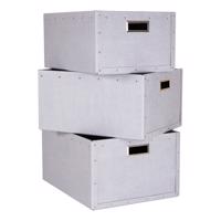 Svetlosivé kartónové úložné boxy v súprave 3 ks Ture – Bigso Box of Sweden