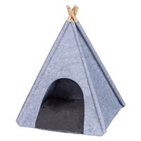 Svetlosivý teepee stan pre domácich maznáčikov Wenko