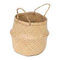 Svetlý úložný košík z morskej trávy Compactor, ⌀ 27 cm