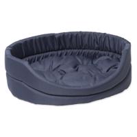 Tmavomodrý plyšový pelech pre psov 40x48 cm Dog Fantasy DeLuxe – Plaček Pet Products