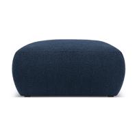 Tmavomodrý taburet z textílie bouclé Molino – Micadoni Home