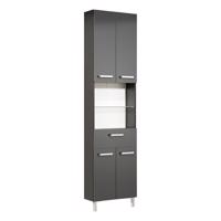 Tmavosivá vysoká kúpeľňová skrinka 50x196 cm Set 311 - Pelipal