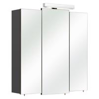 Tmavosivá závesná kúpeľňová skrinka so zrkadlom 83x73 cm Set 311 - Pelipal