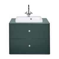 Tmavozelená závesná skrinka s umývadlom bez batérie 80x62 cm Color Bath – Tom Tailor
