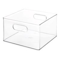 Transparentný úložný box iDesign The Home Edit, 25,4 x 25,3 x 15,4 cm