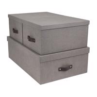 Úložné boxy s vekom v súprave 3 ks Inge – Bigso Box of Sweden