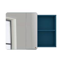 V petrolejovej farbe závesná/so zrkadlom kúpeľňová skrinka 80x58 cm Color Bath – Tom Tailor