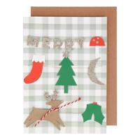 Vianočné prianie Merry Christmas - Meri Meri